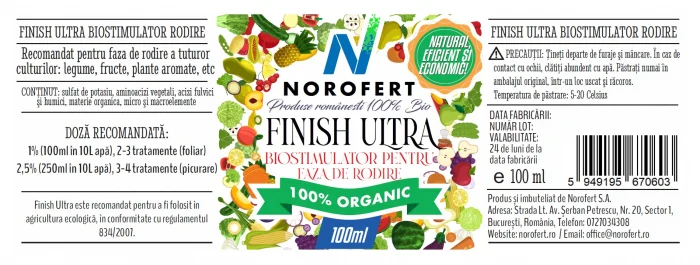 Finish Ultra – Fertilizant organic pentru plante Norofert