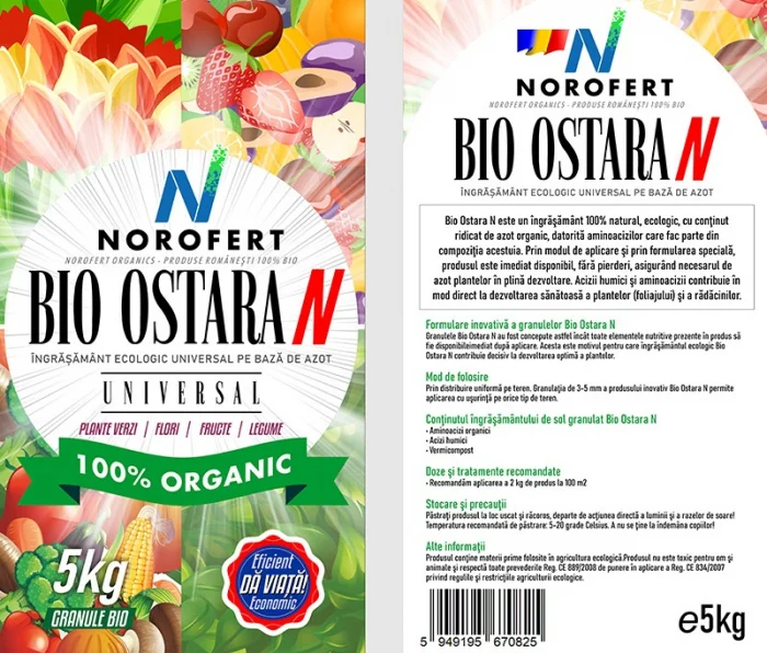 Bio Ostara N – Îngrășământ organic Norofert